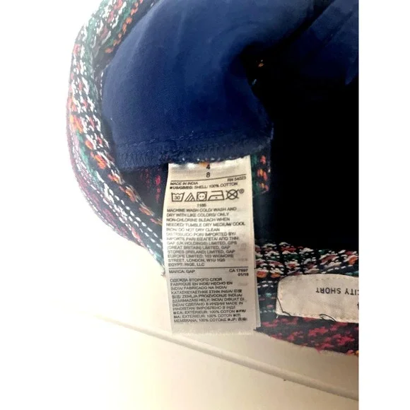 Gap Multicolor Embroidered City Shorts Size 4 Bohemian Beach‎ - Picture 7 of 8